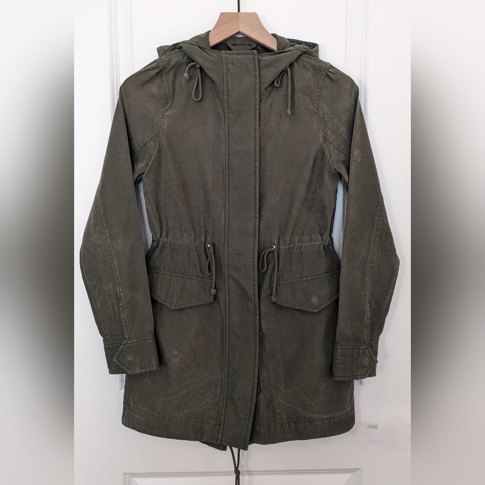 Abercrombie & Fitch XXS Green Anorak Hooded Jacket